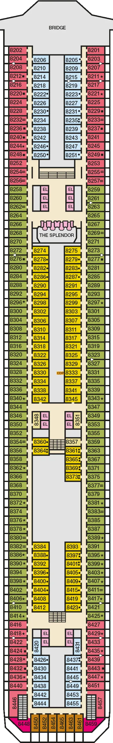 carnival splendor deck map