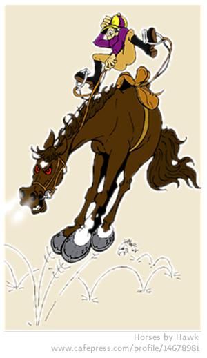 cartoon bucking horse