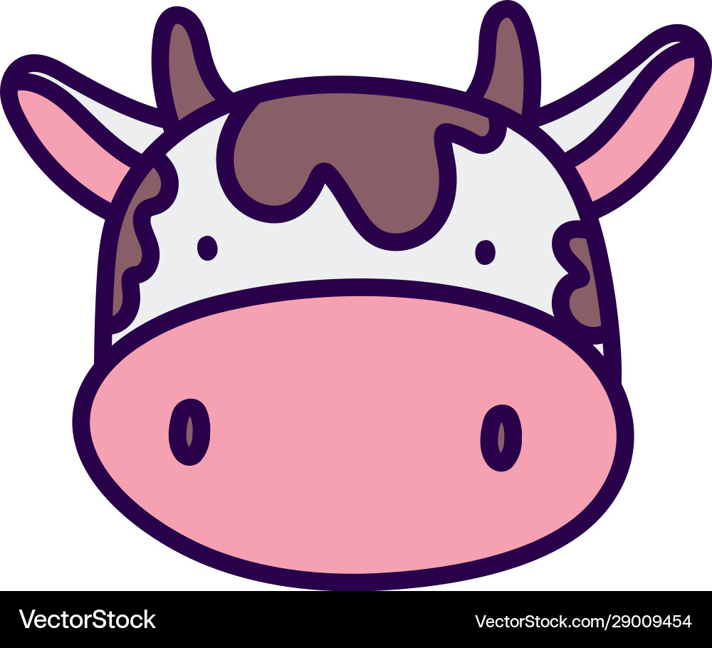 cartoon cow face