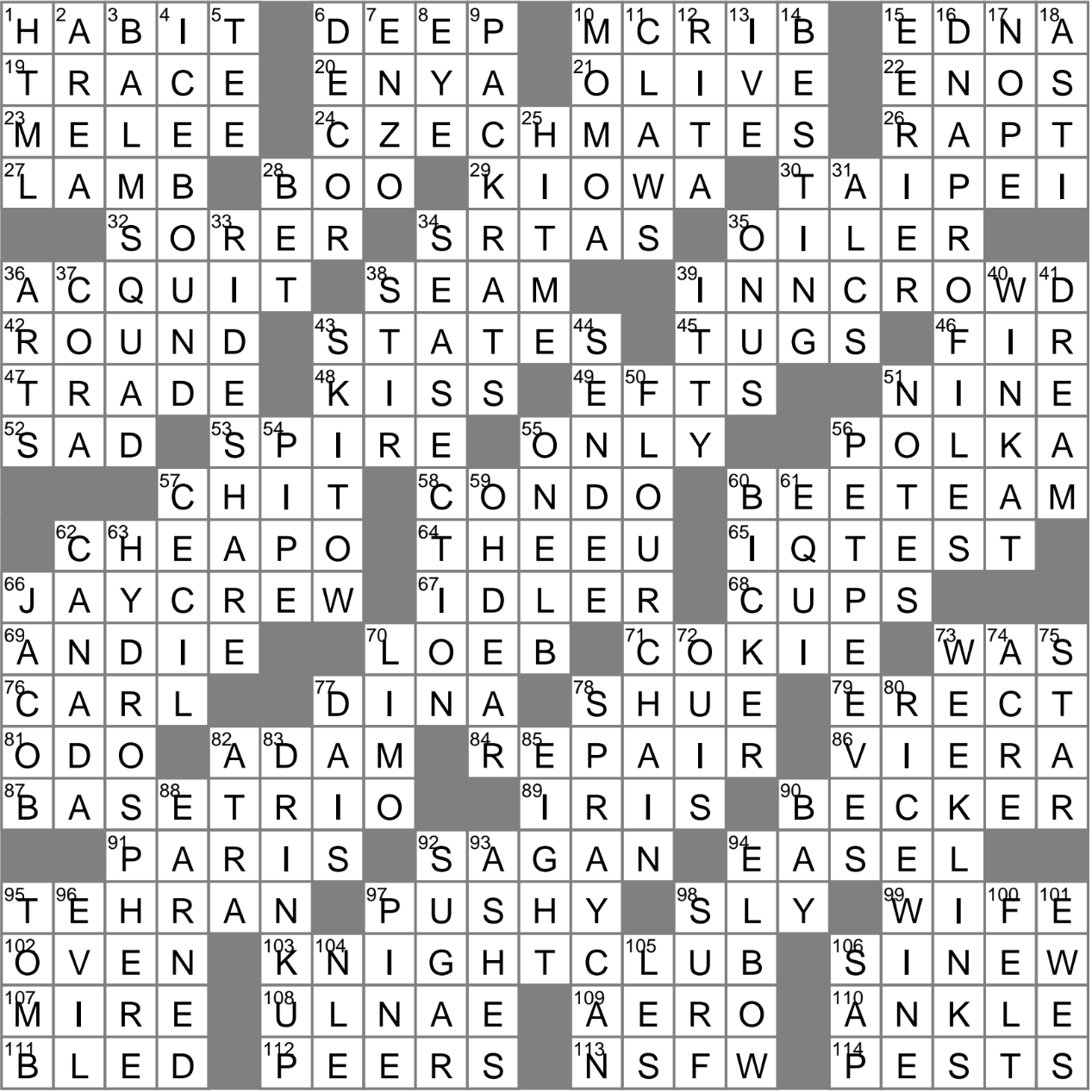 cary of glory crossword