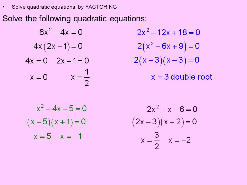 factorise a quadratic equation calculator