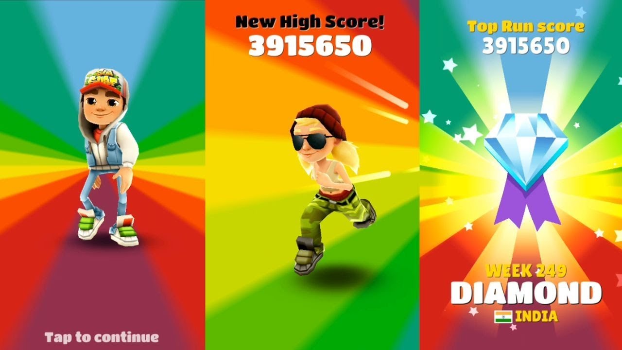 subway surfers high score in india