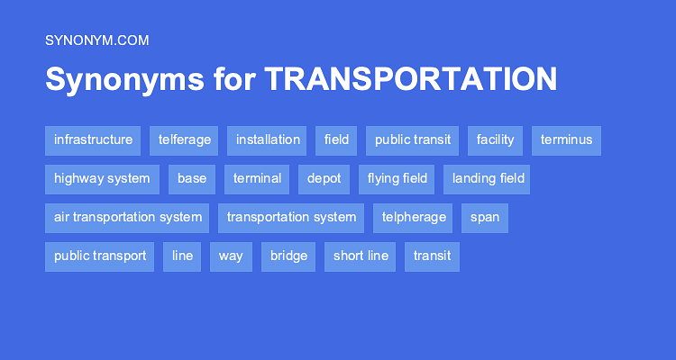 synonyms for transportation