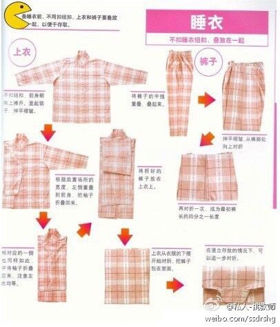 how to fold pajamas