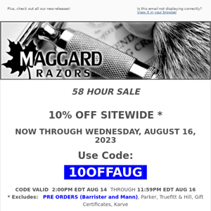 maggard razors promo code