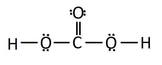 lewis dot structure of h2co3