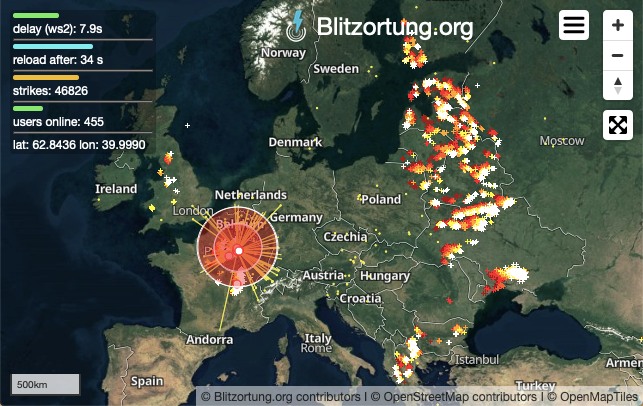 blitzortung live map