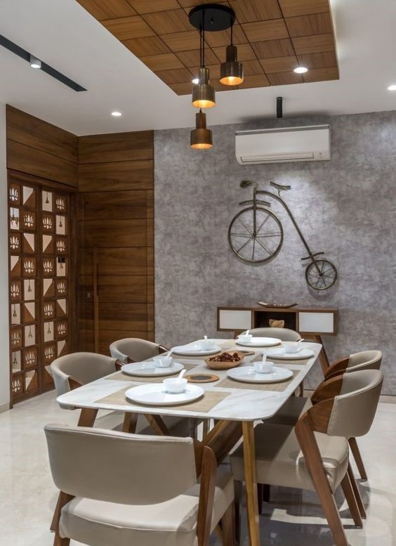 simple dining ceiling design