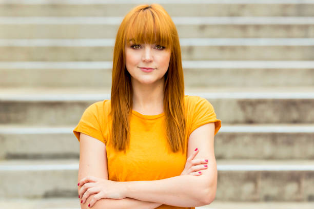 redhead bangs