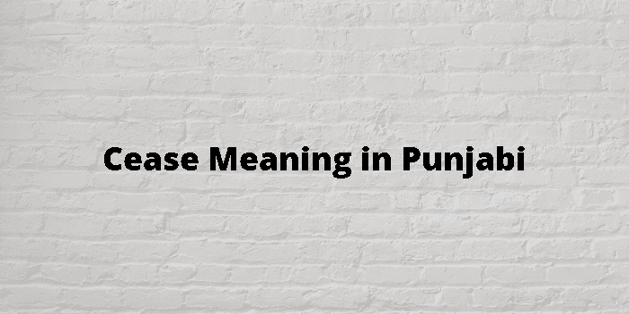 cease meaning in punjabi