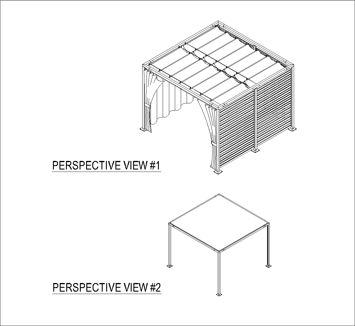 pergola cad block