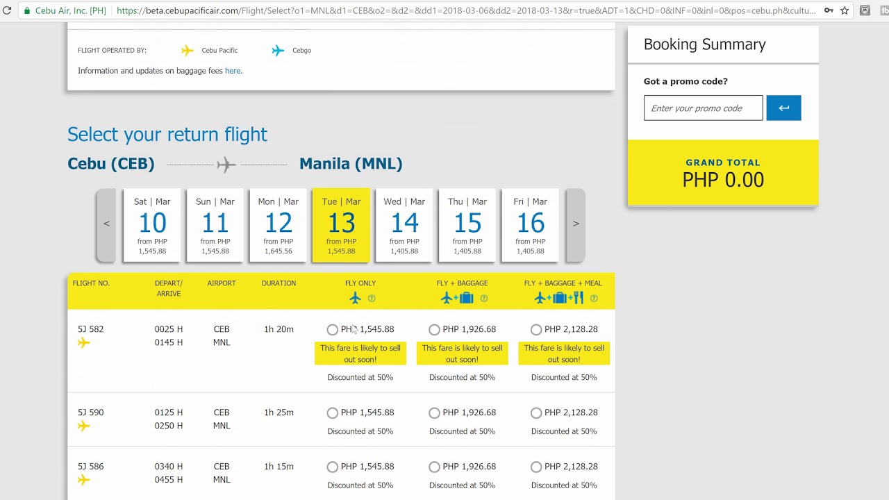 cebu pacific book flight