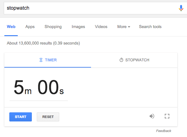 timer google