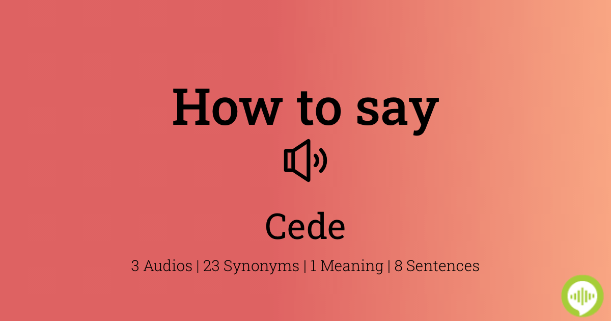 cede synonym