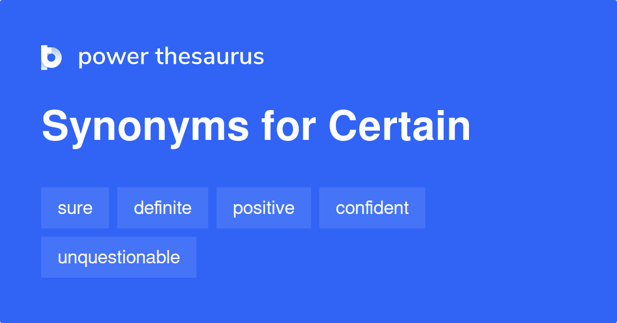 certain synonym