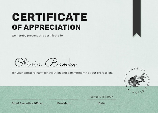 certificate of completion design template