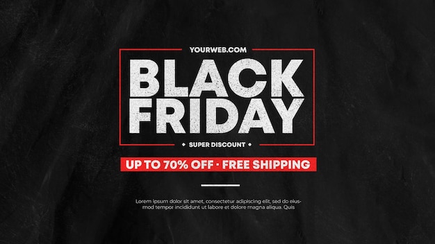 black friday banner psd free