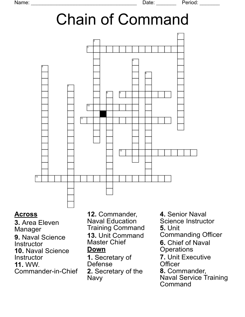 chain of police crossword clue