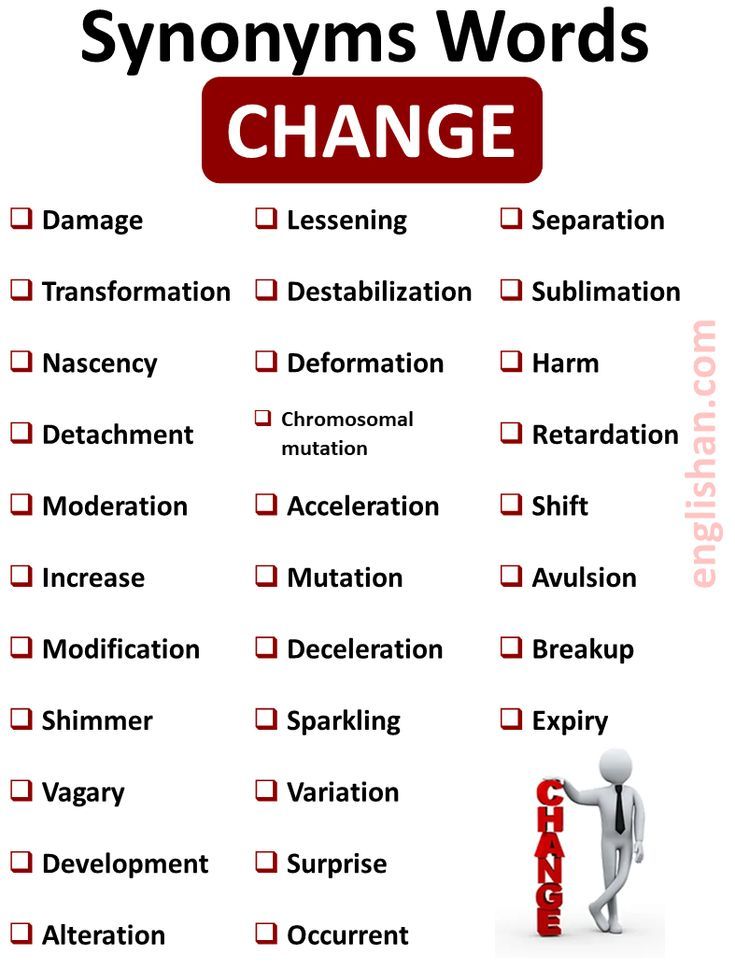 change synonym