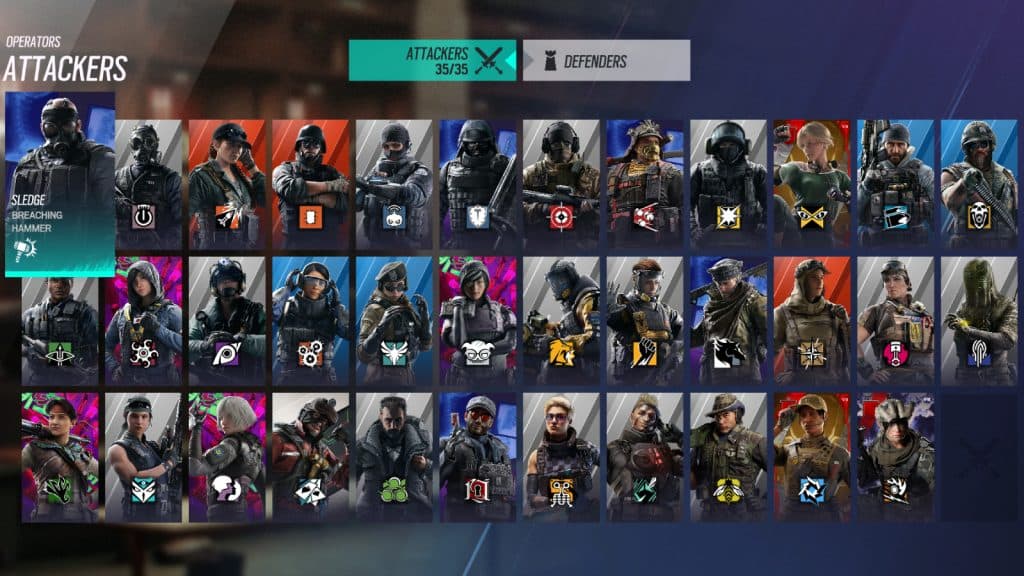 characters rainbow six siege