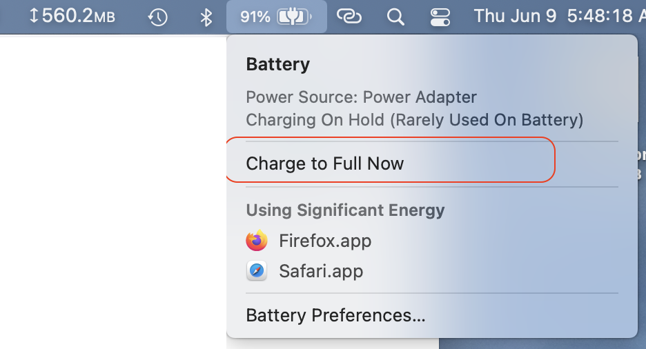 charging on hold rarely used on battery