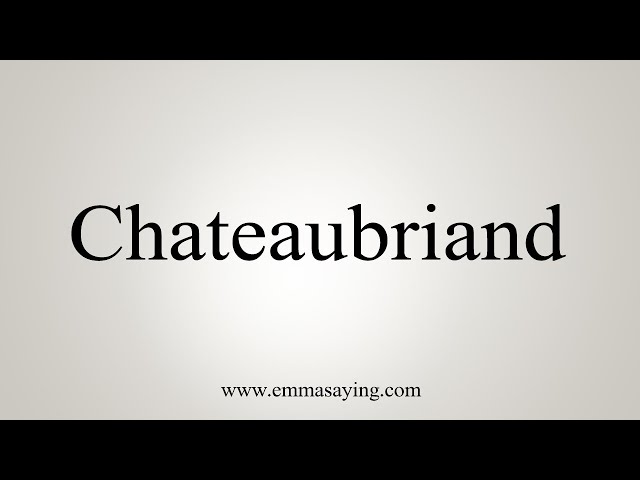 chateaubriand pronunciation