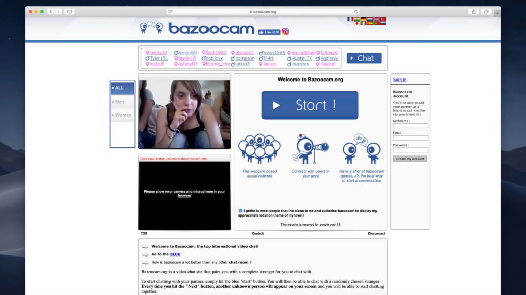 chatroulette bazoocam org