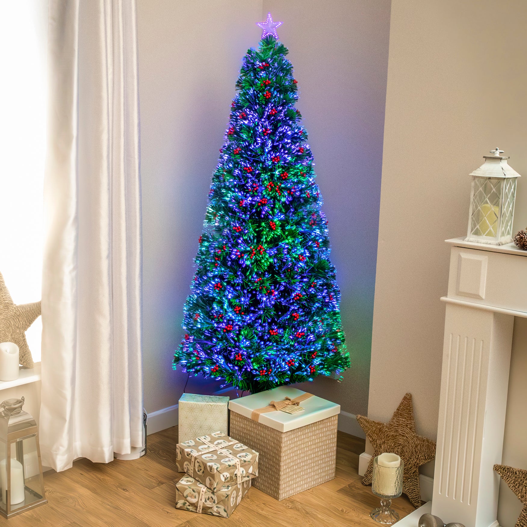 cheap fibre optic christmas tree