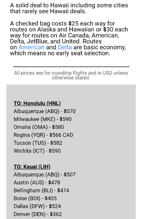 cheap flights to hawaii