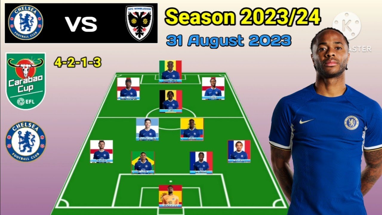 chelsea f.c. vs afc wimbledon lineups