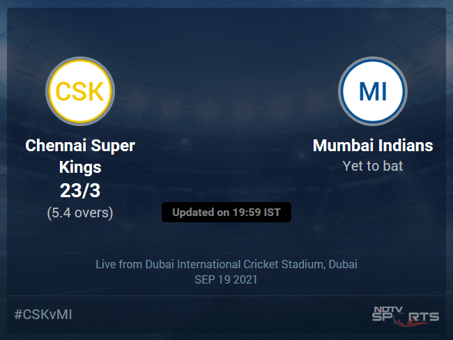 chennai super king ka live score