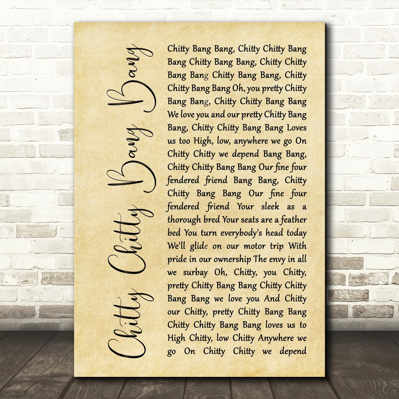 chitty chitty bang bang lyrics