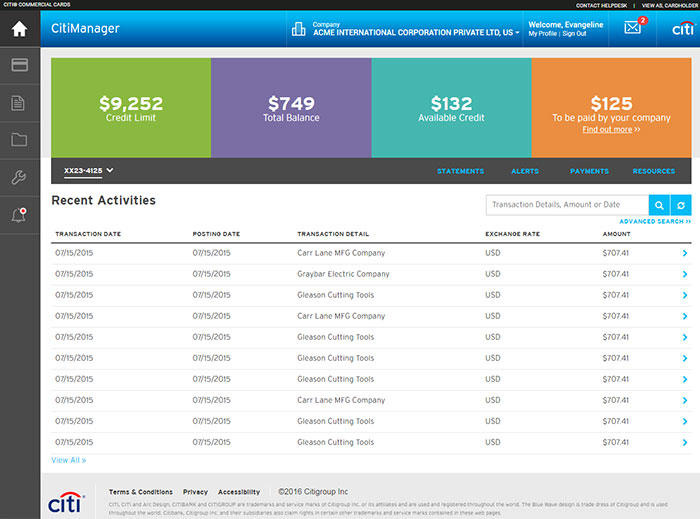 citimanager login