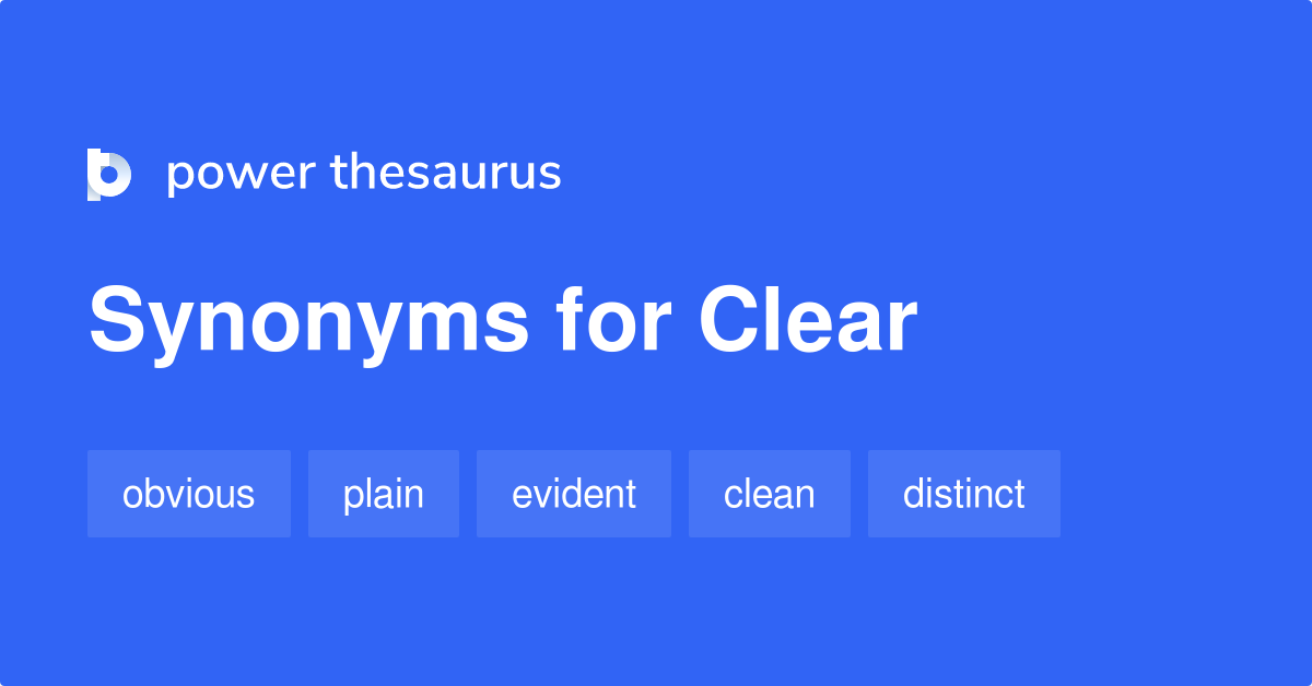 clear synonyms