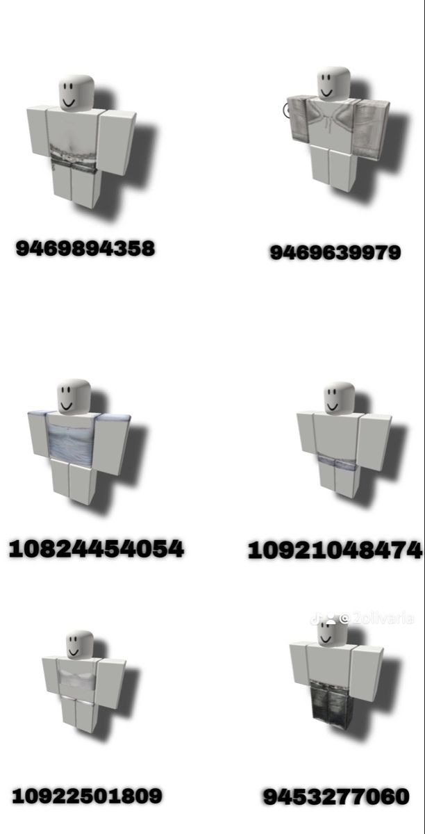 clothing codes for roblox