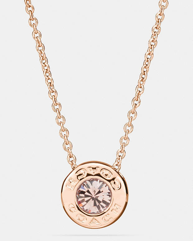 coach necklace rose gold