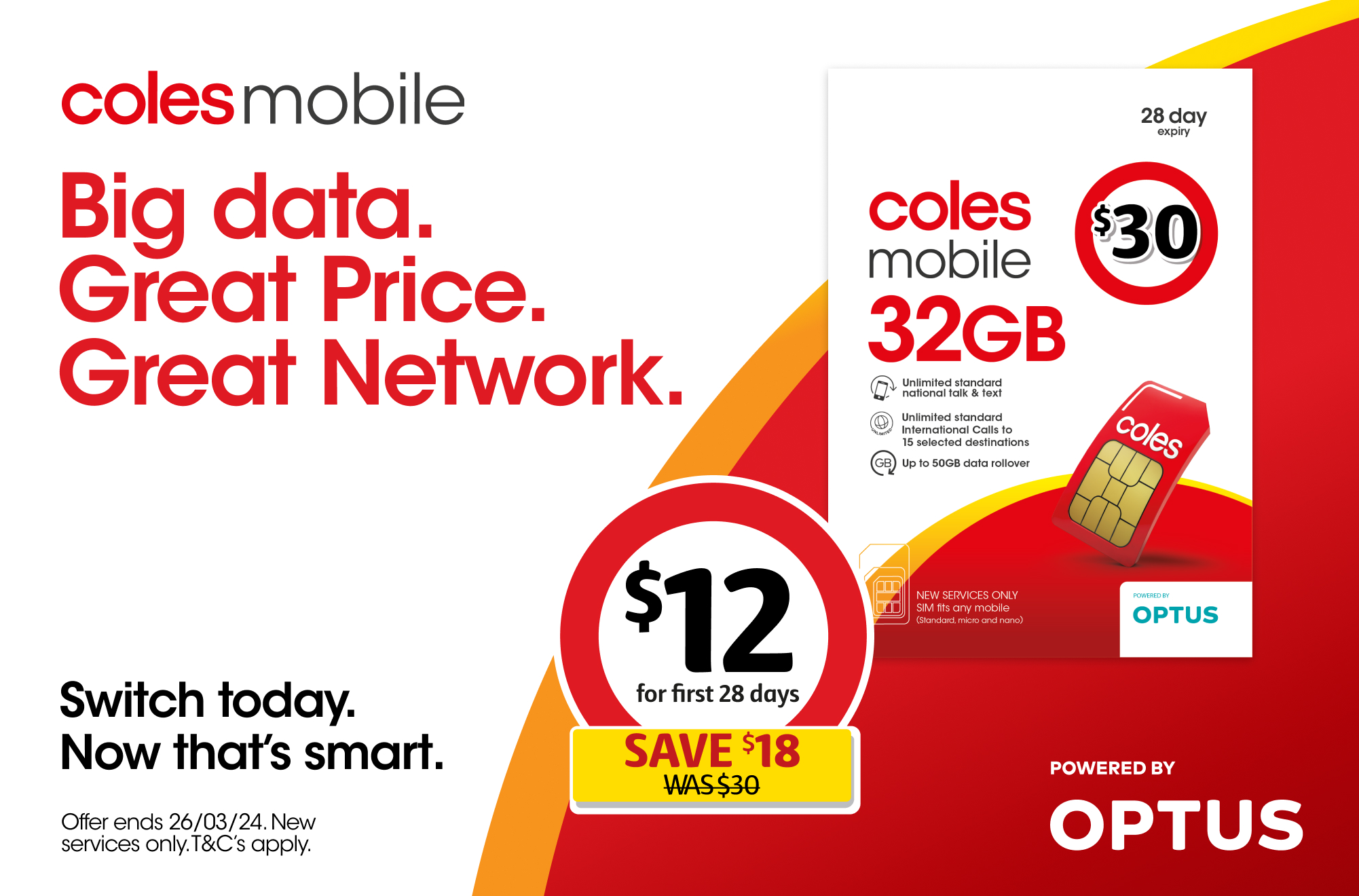 coles optus sim