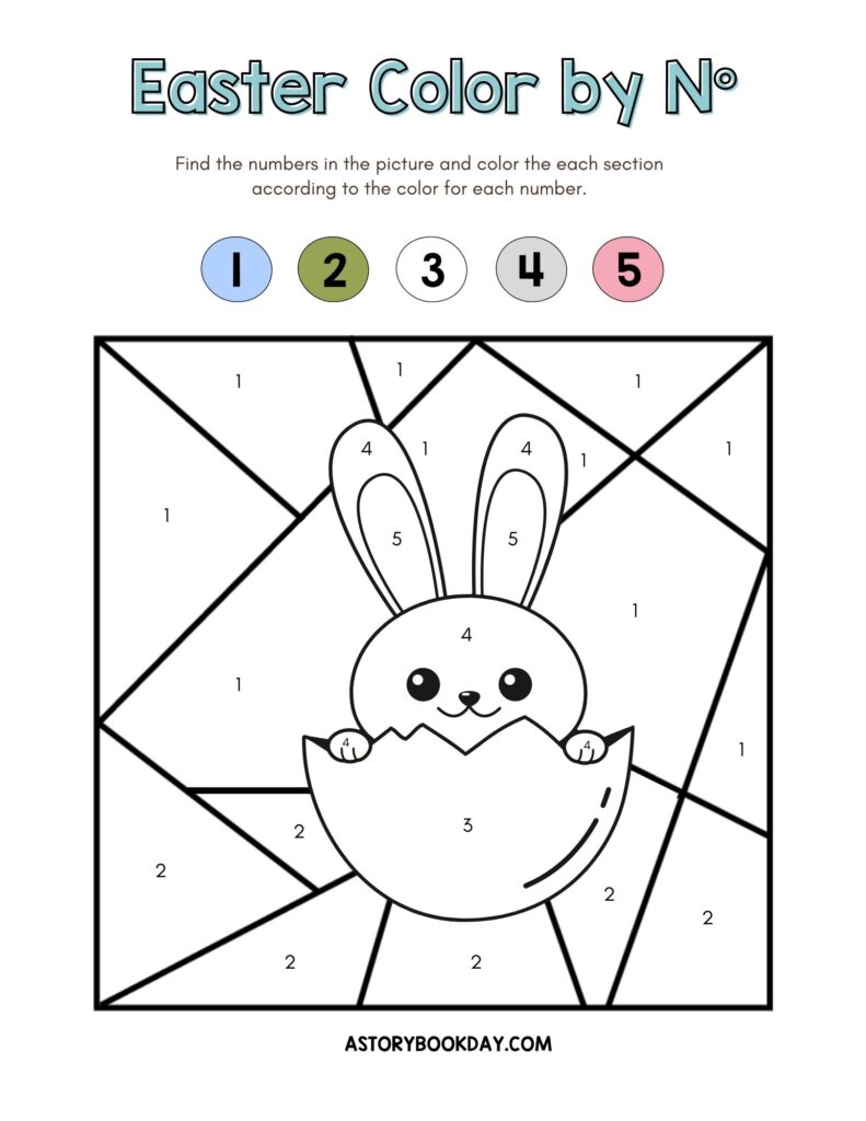 color by number rabbit