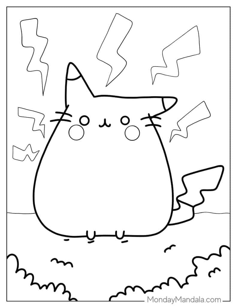 coloring pages pusheen