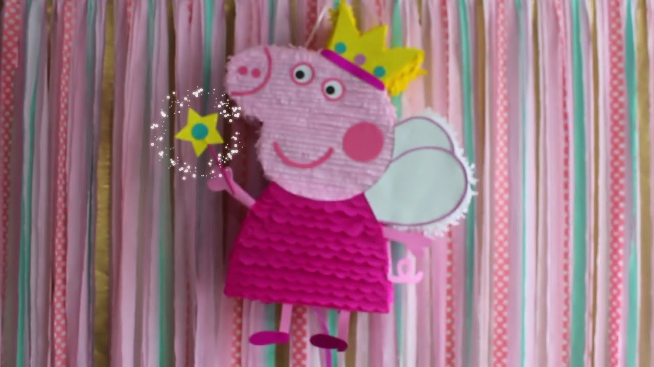 como hacer una piñata de peppa