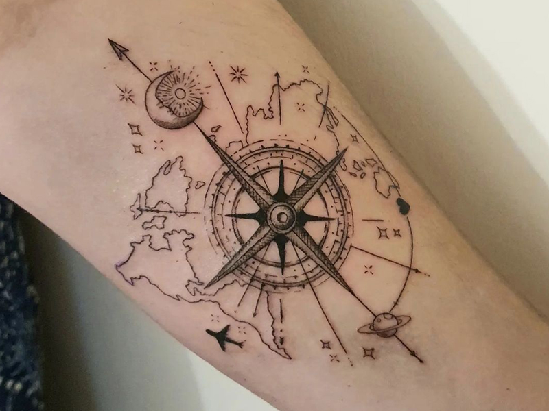 compass tattoo designs