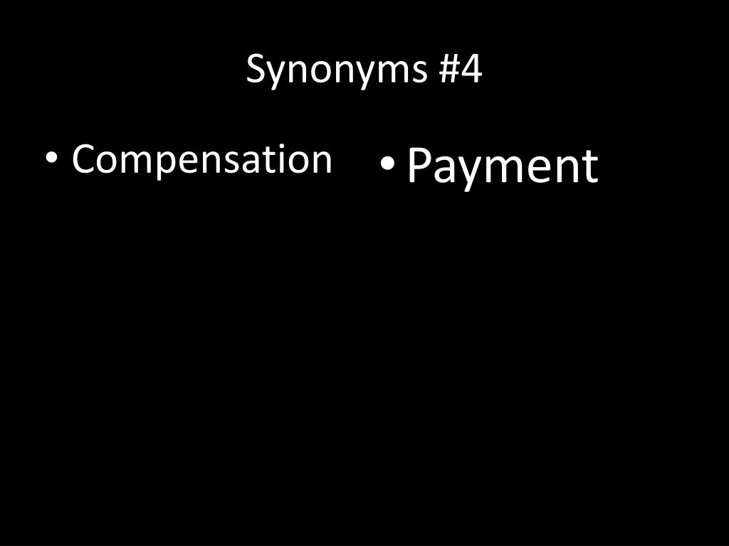 compensation synonym