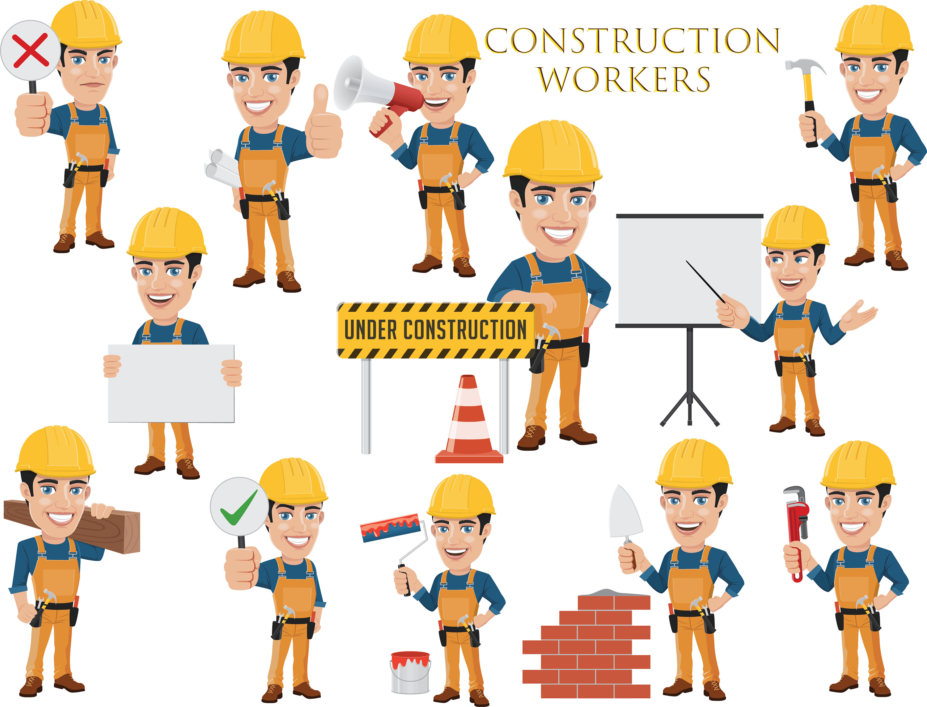 construction crew clipart