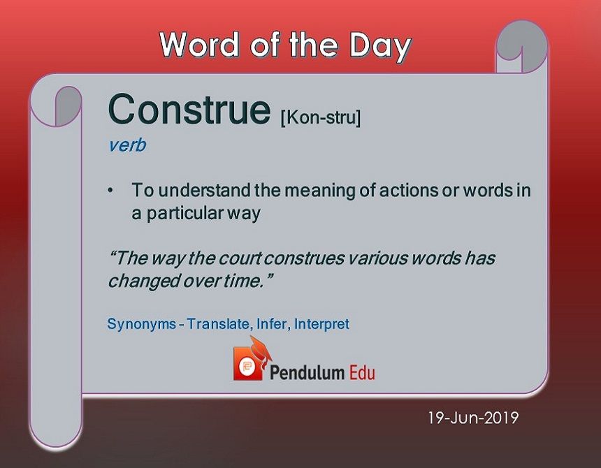 construed synonym
