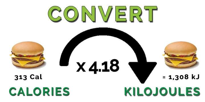 convert kilojoules to calories