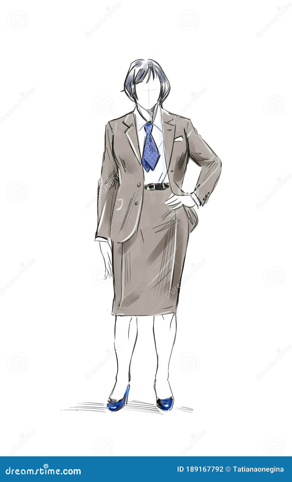 corporate attire sketch