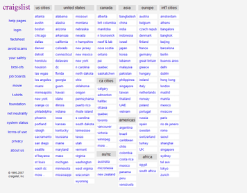 craigslist cities