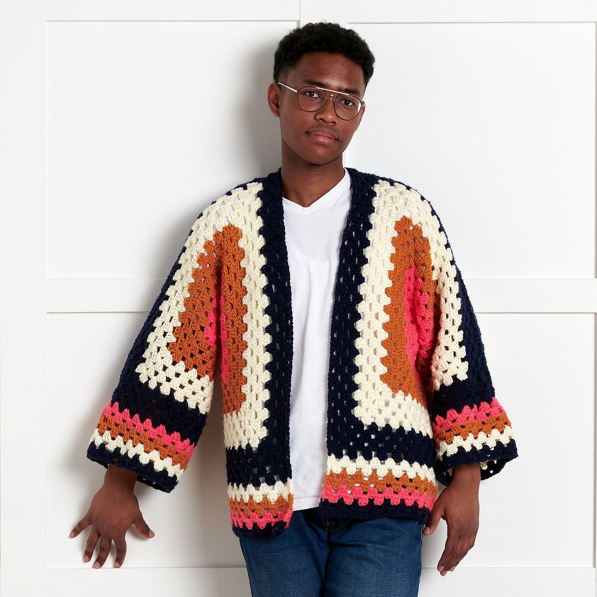 crochet hexagon cardigan