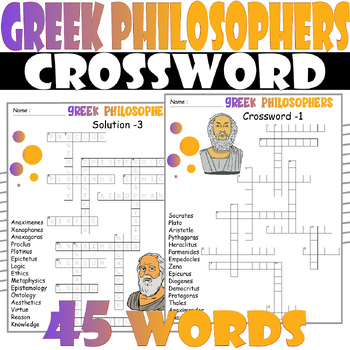 crossword clue greek philosopher