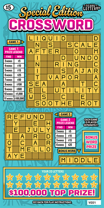 crossword scratch ticket